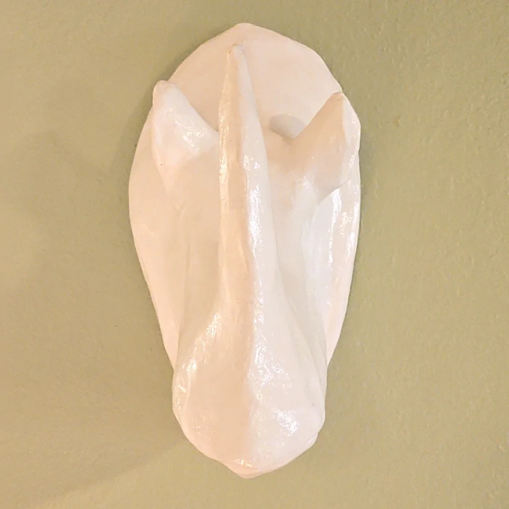 Discontinued West Elm Rhino Paper Mache Wall Sculpture